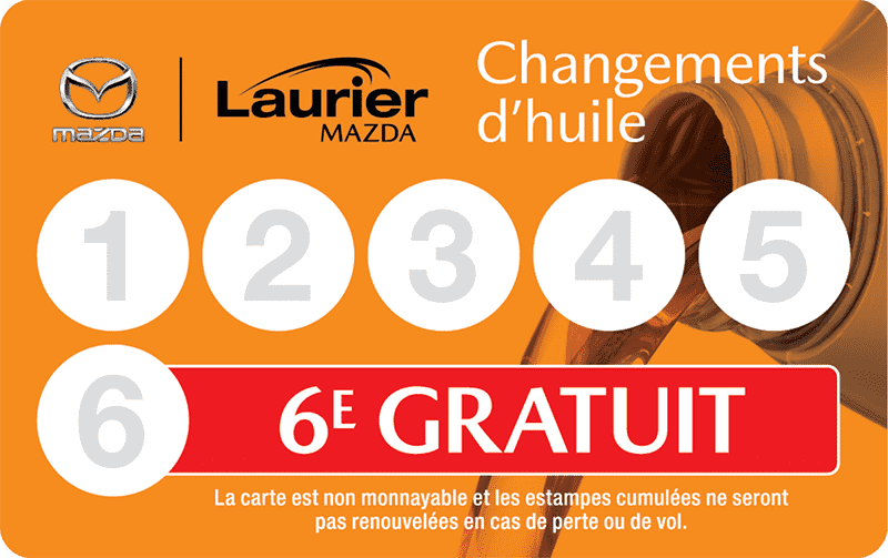 Carte fidélité – Changements d’huile