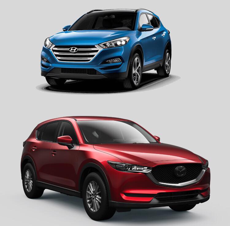 Hyundai Tucson 2018 vs Mazda CX5 2018 à Québec Laurier